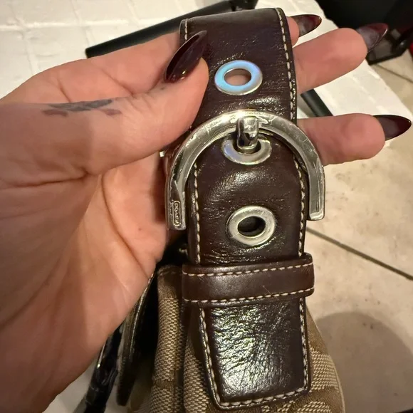 VINTAGE Coach SoHo Signature Jacquard with braided leather Women's Bag - Picture 8 of 9